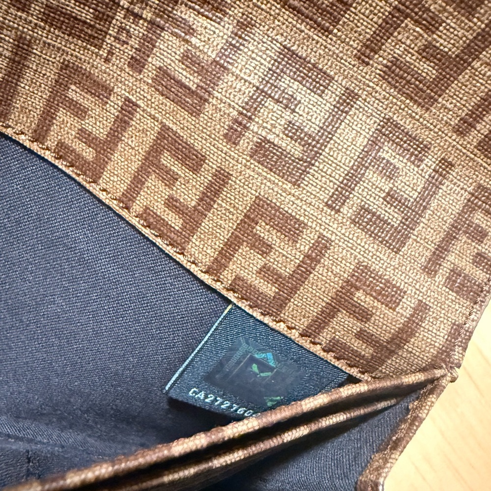 Fendi Monogram Brown Wallet with Gold Accent - Picture 7 of 15